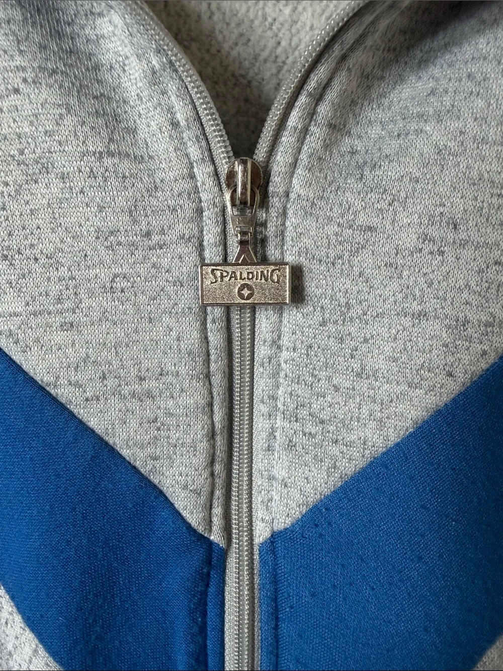 Vintage 80s Spalding Chevron Track Jacket Grey Red Blue Block Gorpcore Indie